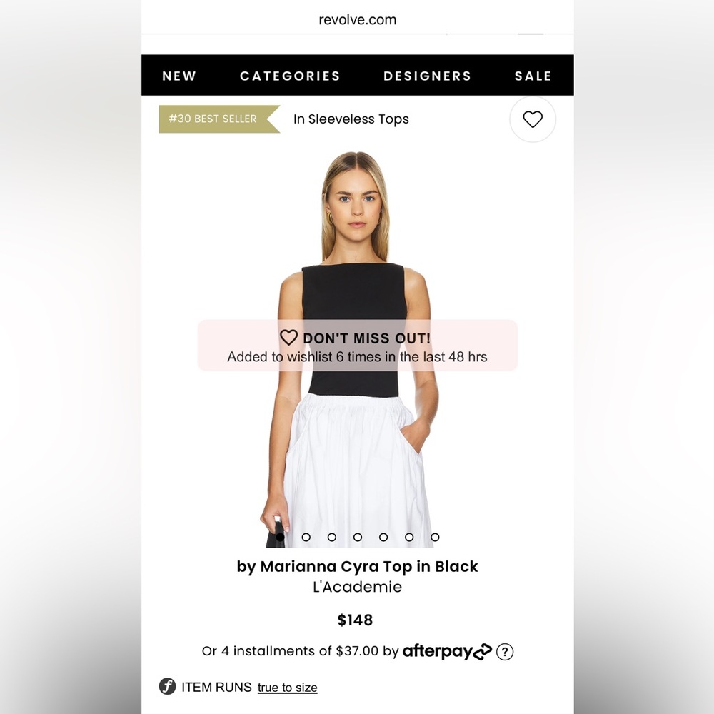 [revolve; l’academie] black top